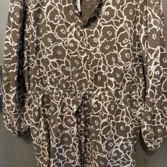 Retro Boho Voile floral Mini Shirtdress - Picture 5 of 16